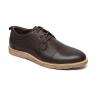 Dark Coffee Antiodor Mens Breathable Leather Shoes Lace Up for sale