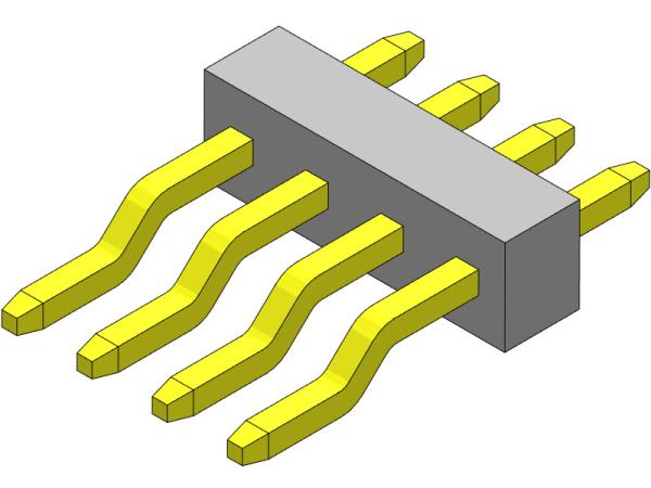 Cheap Pin Header Connector 1.00mm Single Row R/A SMT Type 1*2PIN To 1*40PIN H=1.00mm for sale