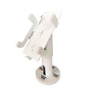 China White Anti Theft Tablet Holder Metal Rotatable Security POS Terminal Display Stand on sale