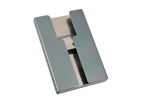 Cheap Open Aluminum Credit Card Wallet Holder Rectangle Customized Logo for sale