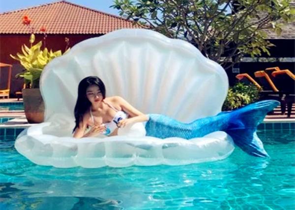 Cheap Rideable Inflatable Shell Pool Float PVC Material Light Weight Portable To Carry for sale