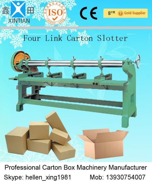 Cheap Adjustable Corrugated Carton Cutting Machine , Four Link Slotting Machine for sale