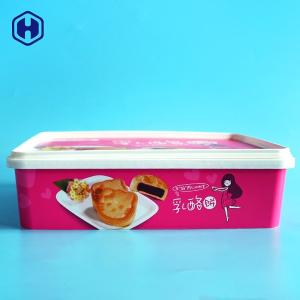 Best Small IML Box Moon Biscuits Cheese Cake Plastic Container Anti - Scratch wholesale