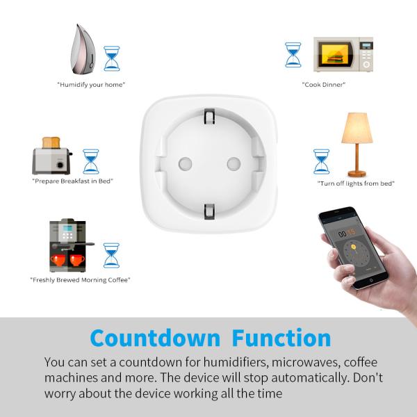 Cheap IOS/Android Compatible Smart Socket Plug With App Control And Voice Control for sale