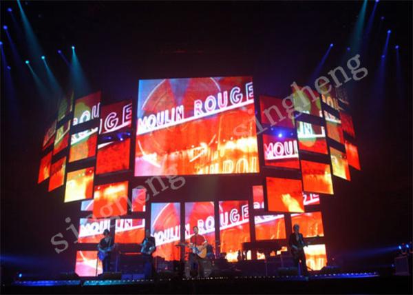 Cheap P4 Large Led Display Panels 1R1G1B Pixel Configuration 50 / 60Hz Frame Frequence for sale