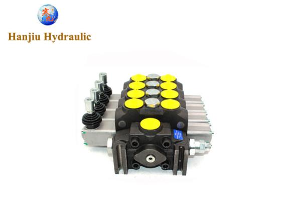 Cheap 4 Section Open Center Motor Spools Directional Control Valve With Three Position Detent for sale