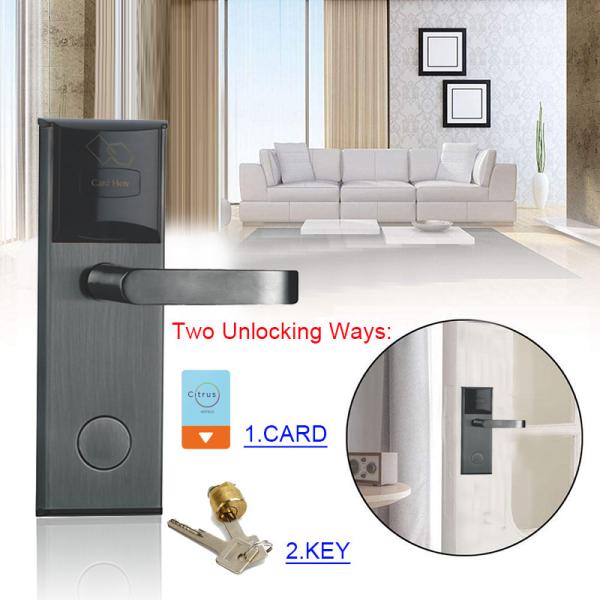 Cheap Multiple Colors Stainless Steel Hotel Key Card Door Locks with Management Software System for sale