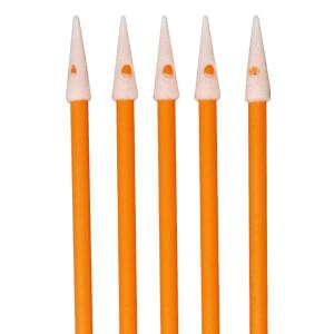 Spiral Head Pointed Cleanroom Foam Swab Rectangle For Cleaning Printer Circuit Boards Lens