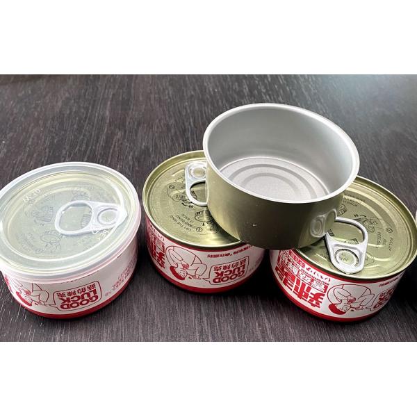200 Gram Round Tinplate Packaging Can Packed With Beef / Fish / Food Grade Inner Coating