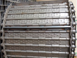 Industrial Tunnel Furnace Metal Stainless Steel 304 Baffle Plate Link Chain Perforated Plate Conveyor Mesh Belt ss316