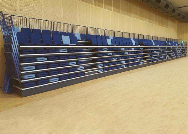 Cheap Soft Upholstered Modular Grandstands 460MM Width With Stable Understructure for sale