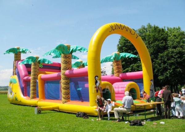Cheap Commercial Grade Inflatable Obstacle Race Course Bounce House With Repair Kit for sale