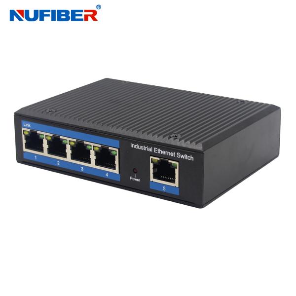 Cheap High-Performance Unmanaged Industrial Switch with 5 Port 10/100/1000Mbps RJ45 and LED Indicators for sale