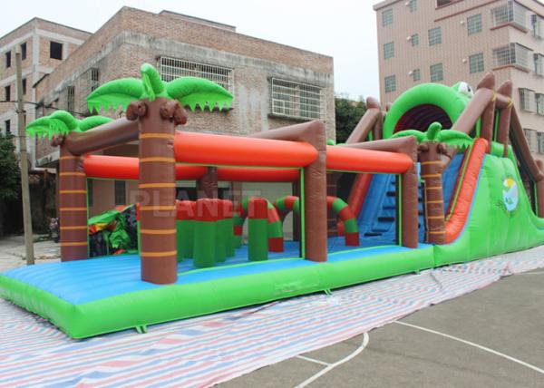 Cheap Waterproof Inflatable Obstacle Course 7.3 * 3.6 * 4.7 M CE / UL Blower for sale