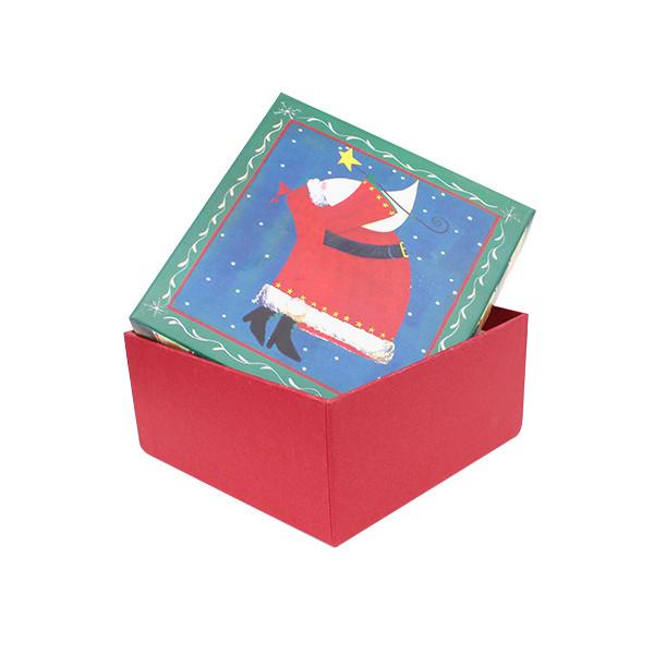 Cheap Custom design Recycled Paper Gift Boxes Red square shape with lid for sale