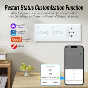 Best Electric Smart Switch And Socket On Off Plug In Switch For APP TuYa Smart , Smart Live wholesale