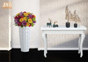 Best Glossy White Floor Vases Homewares Decorative Items Fiberglass Planters For Home Hotel wholesale