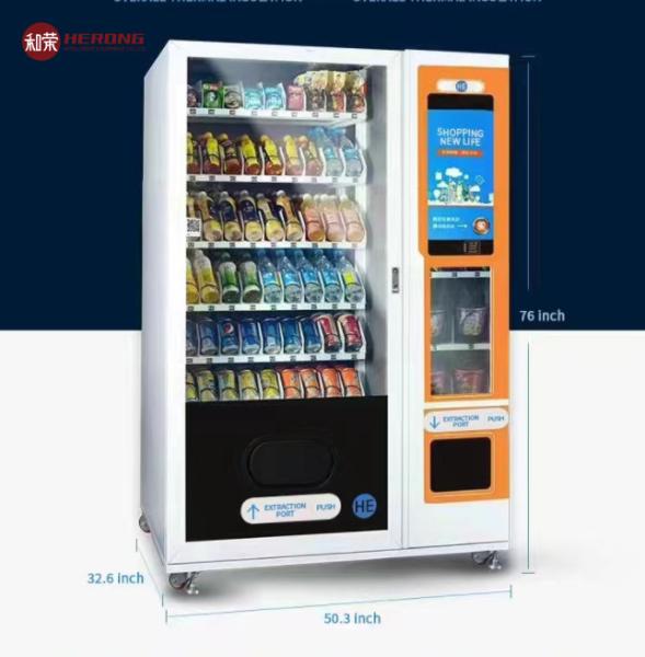 Cheap HD Screen Drink Vending Machine Kiosk Wm22 Cooling Type Overall Thermal Insulation for sale
