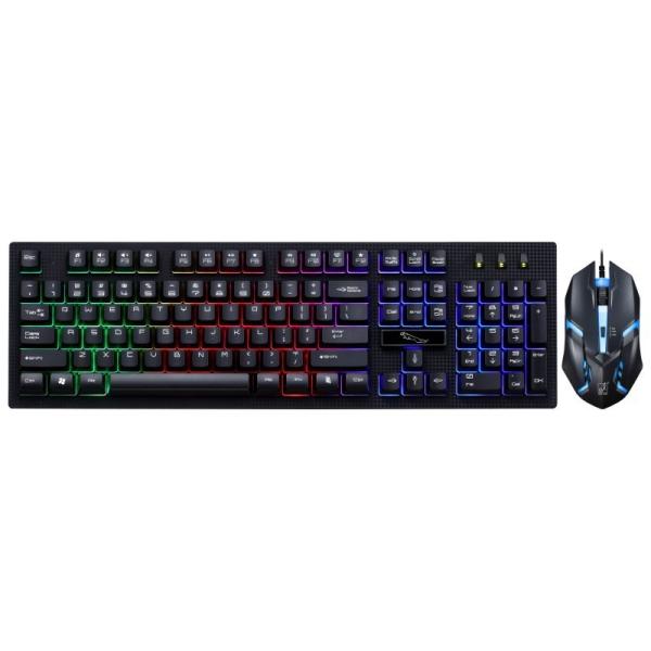 Cheap 104 Key Backlit Gaming Keyboard And Mouse Combo 3 Backlight Color Adjustable for sale