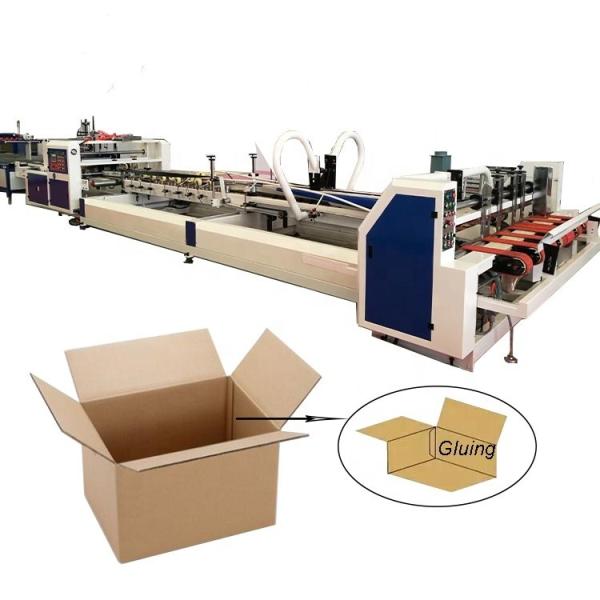 Cheap Automatic Folder Gluer Machine Carton Box Making Stitching Bundling Stable for sale