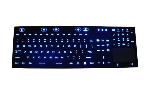 Cheap Washable Silicone Keyboard Industrial With Numeric Keypad Backlight for sale