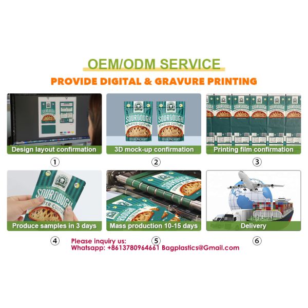 Custom Printed PE Stand Up Pouch Microwave Resealable Zipper Deli Food Rotisserie Hot Chicken Packaging Rotisserie Roasted Chicken Packaging Bag