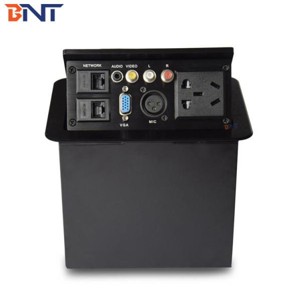 Cheap Multi Function Desktop Power Sockets , Conference Black USA Power Plug for sale