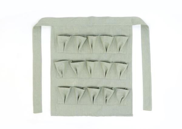 Cheap Polyester Canvas Denim Egg Gathering Apron , Egg Holding Apron With 15 Pockets for sale