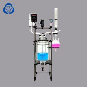 Double Layer High Borosilicate Glass Reaction Kettle With Reactor Agitator