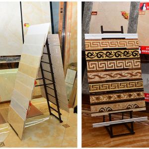 China Two Sides  Quartz Stone Display Stand Luminous Ceramic Tile Stone Floor Display Stand Rack on sale