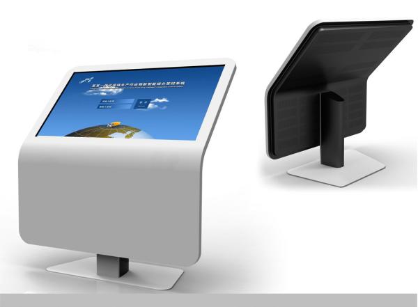 Cheap FCC 32" Interactive Multi Touch Table Standing Kiosk Table White for sale