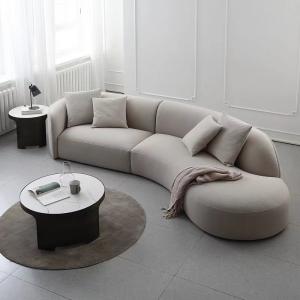 China Luxury Curved  Hotel Lobby Furniture Reception Moon Modular Sectional Sofa on sale