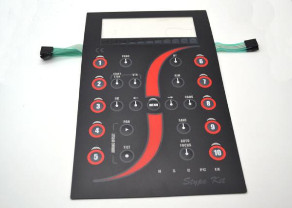 Cheap Customized Tactile Membrane Switch Keyboard With Clear Display Window 165x227mm for sale