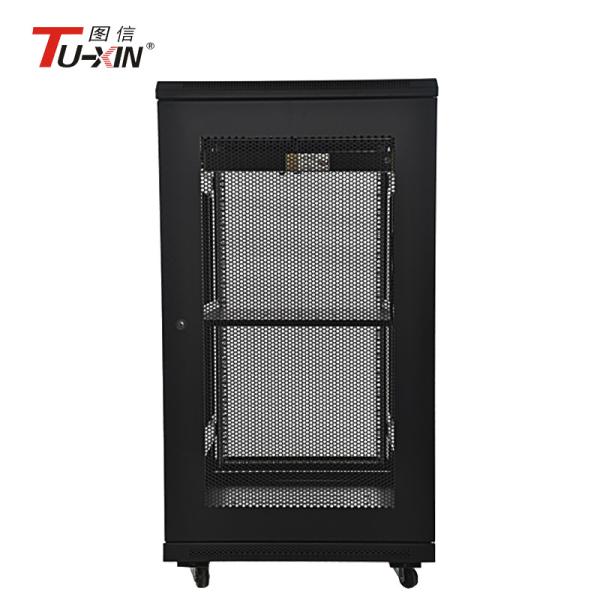 Cheap High Loading Capacity Mobile Server Rack 42U / 32u Self Temperature Regulated Fireproof for sale