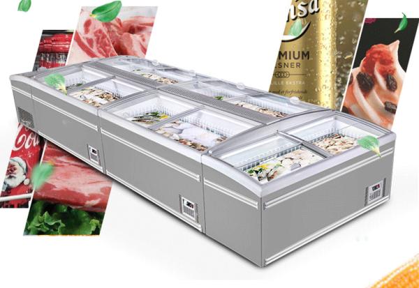 Cheap Large High Vision Seafood Display Freezer With Digital Controller for sale