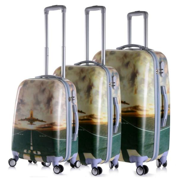 Cheap Hard Shell Combination Lock OEM PC Printing Luggage for sale