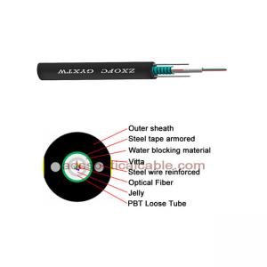 Best Duct Aerial Direct Burial Fiber Optic Cable Single Mode GYXTW 4 6 8 12 Core wholesale
