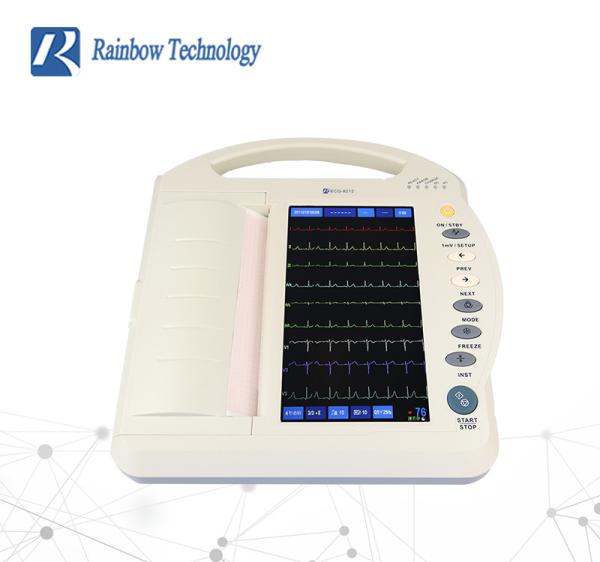 Cheap High Resolution Digital 12 Channel Portable ECG Machine With LCD Display for sale