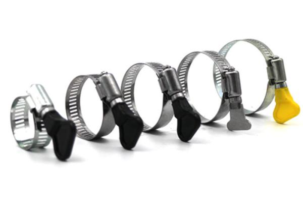 Cheap 12.7mm American Style Perforated Stainless Steel Clamp With Handle For HAVC for sale