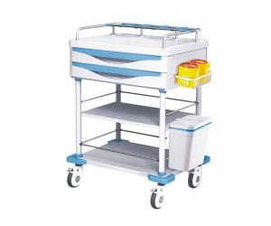 China Steel Frame Medical Instrument Trolley Crash Cart With Infusion Rack Drug Trolley on sale