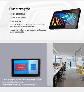 China 7 Inch Industrial Grade Android Embedded Wall POE Touch Screen with Wifi Ethernet No Battery on sale