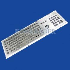 Cheap Rugged Metal Industrial Keyboard With Trackball 103 Function Keys And Number Keypad for sale