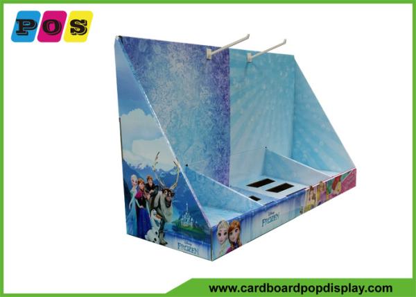 Cheap Pop Corrugated Counter Display Box With Hooks for Retail CDU091 for sale