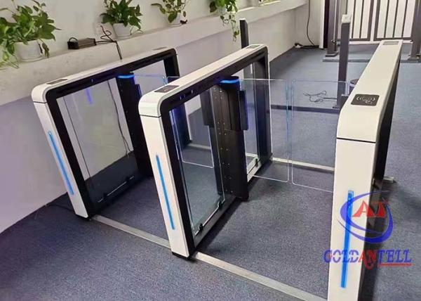 Cheap Custom Color White Access Control Turnstiles Quick Pass Swing Barrier Speed Gate for sale