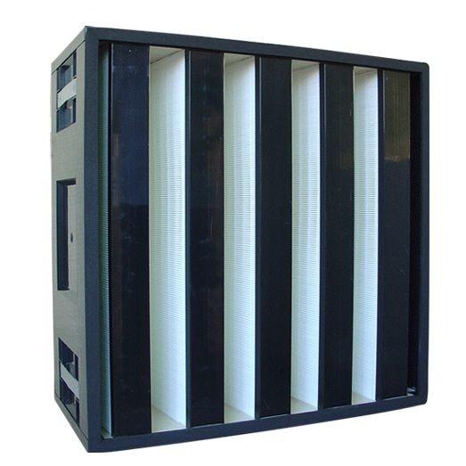 Cheap H14 SUS Frame V Cell Terminal HEPA Filter For HVAC System for sale