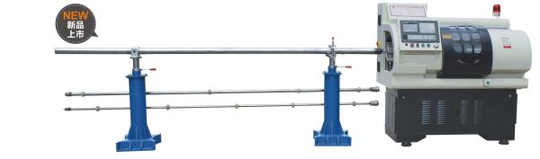 Cheap Entirety Casting Metal CNC Turning Machine , CNC Turning Lathe Machine With Auto Bar Feeder for sale