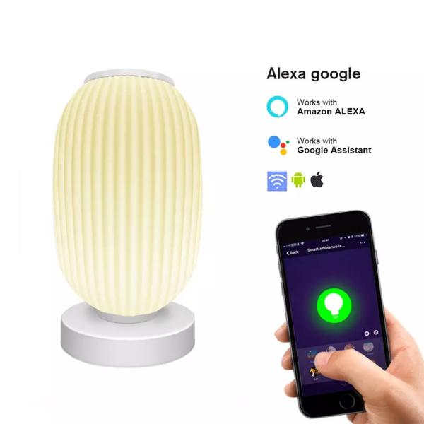 Cheap Smart Lantern Table Lamp Decorative Tuya APP Alexa Google Smart WiFi LED Light for sale