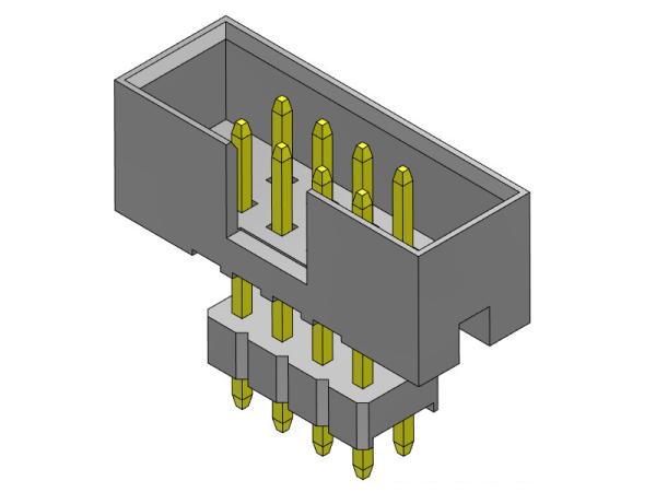 Cheap Dual Row Box Header Connector 2.00mm Elevated Stright Dip Type for sale