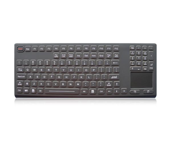 Cheap 108 Keys Water Proof Silicone Industrial Keyboard Desktop Medical Keyboard With Touchpad for sale