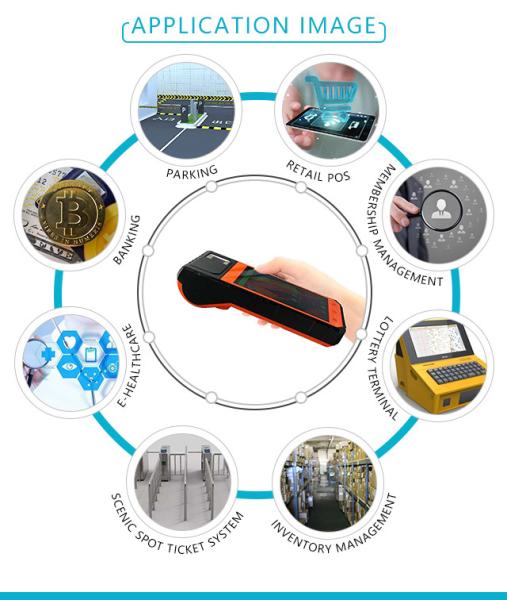 Cheap Rugged Android ISO7816 NFC POS Thermal Printer Fingerprint Handheld Terminal FP09 HFSecurity for sale